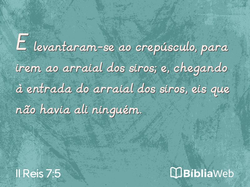 II Reis 7:5 em imagem para compartilhar