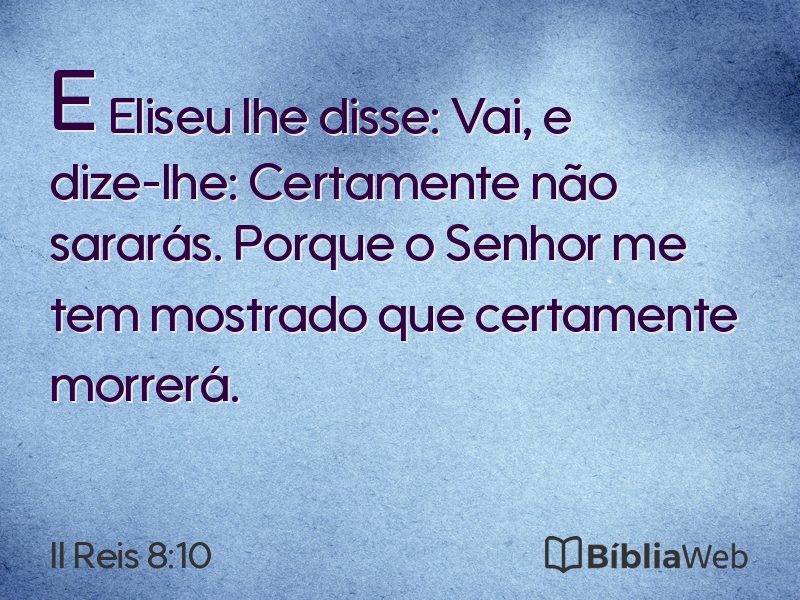 II Reis 8:10 em imagem para compartilhar