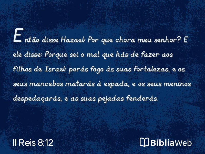 II Reis 8:12 em imagem para compartilhar