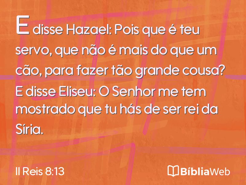 II Reis 8:13 em imagem para compartilhar