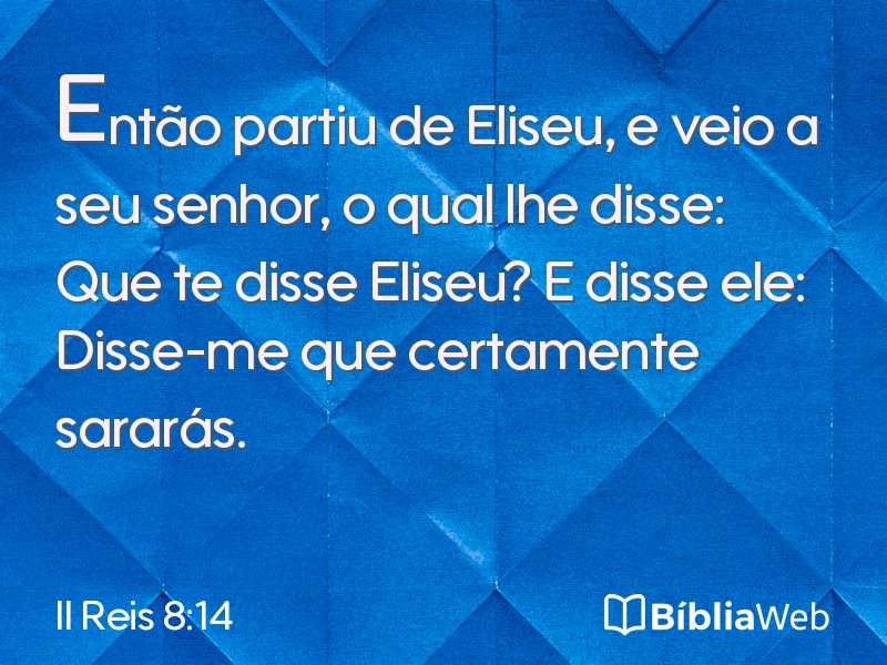 II Reis 8:14 em imagem para compartilhar