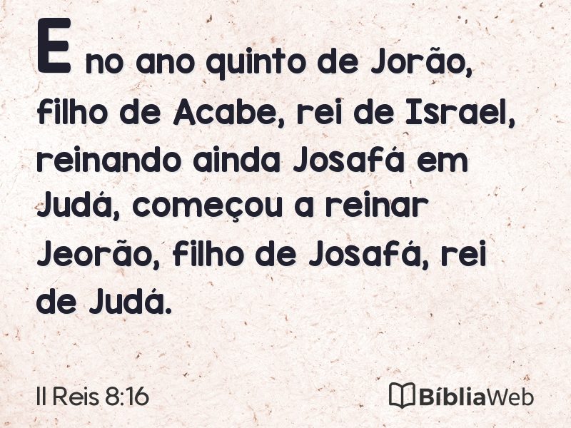 II Reis 8:16 em imagem para compartilhar