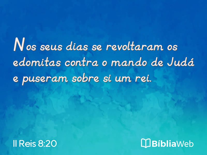 II Reis 8:20 em imagem para compartilhar