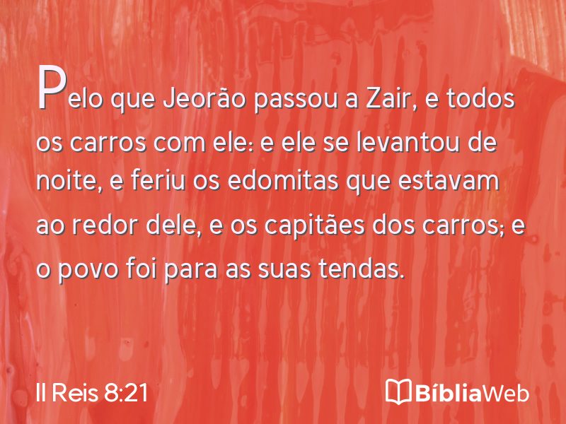 II Reis 8:21 em imagem para compartilhar