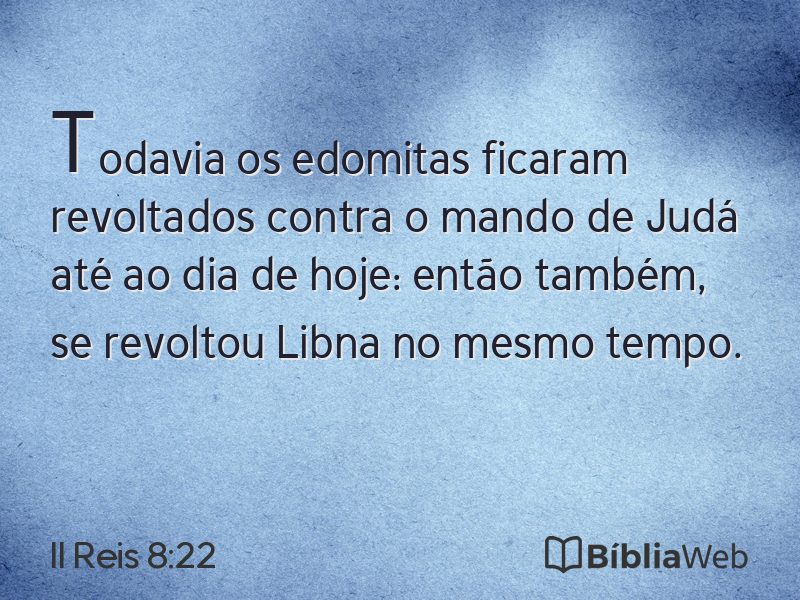 II Reis 8:22 em imagem para compartilhar