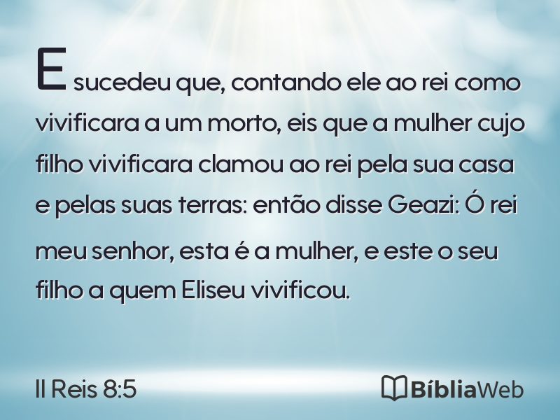 II Reis 8:5 em imagem para compartilhar