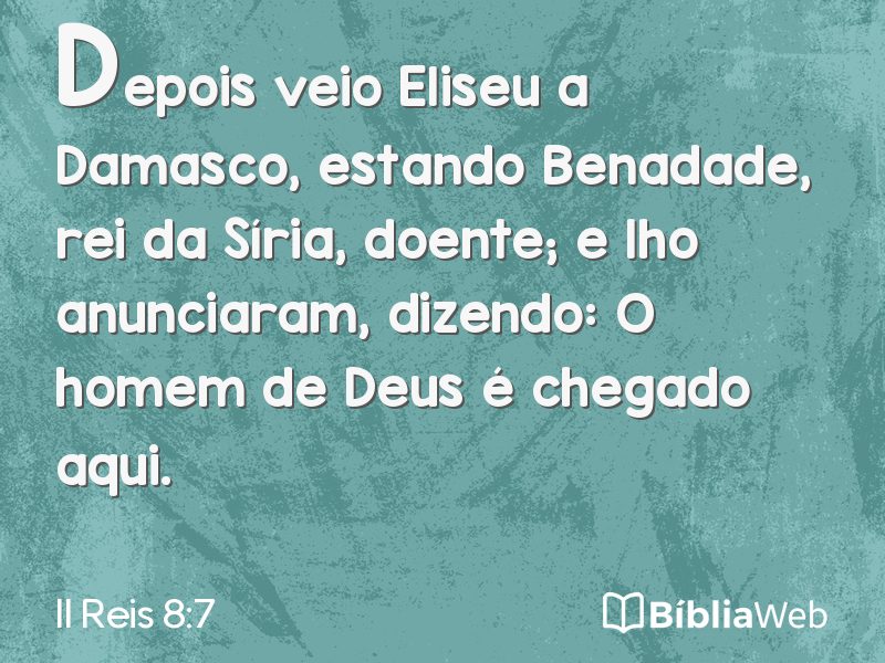 II Reis 8:7 em imagem para compartilhar