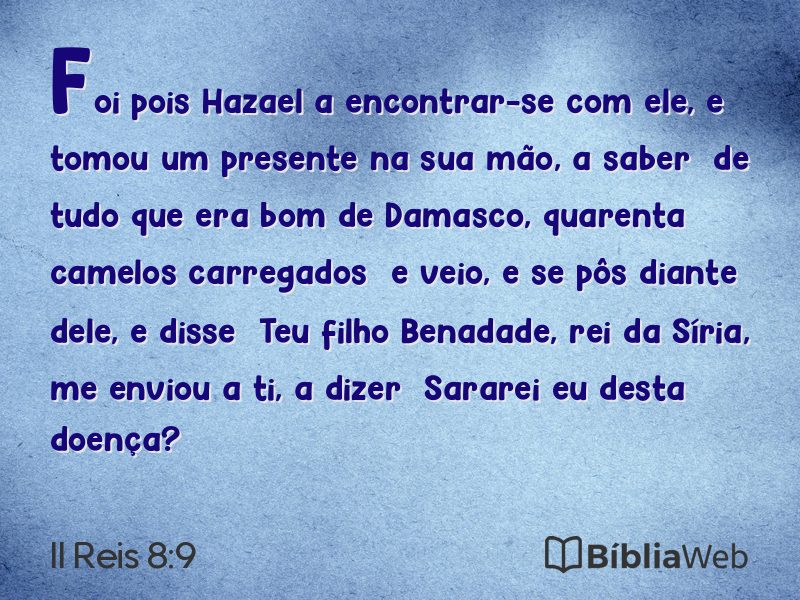 II Reis 8:9 em imagem para compartilhar