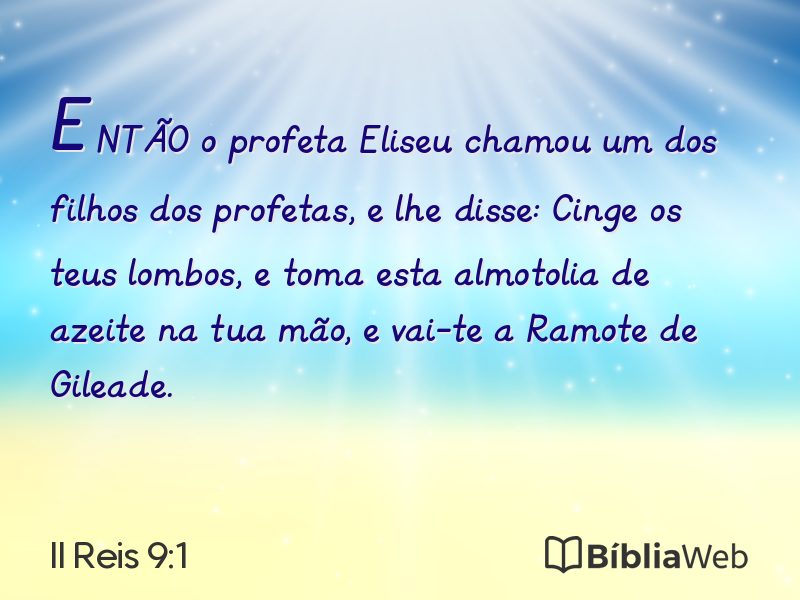 II Reis 9:1 em imagem para compartilhar