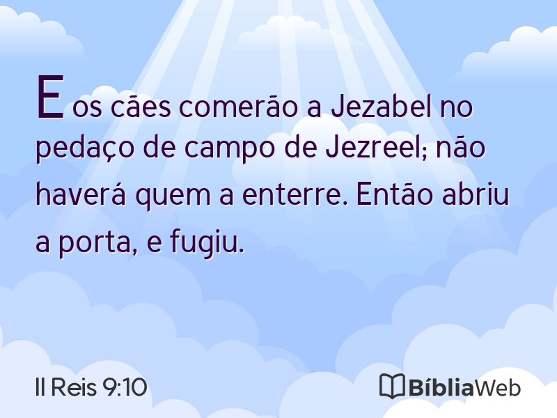 II Reis 9:10 em imagem para compartilhar