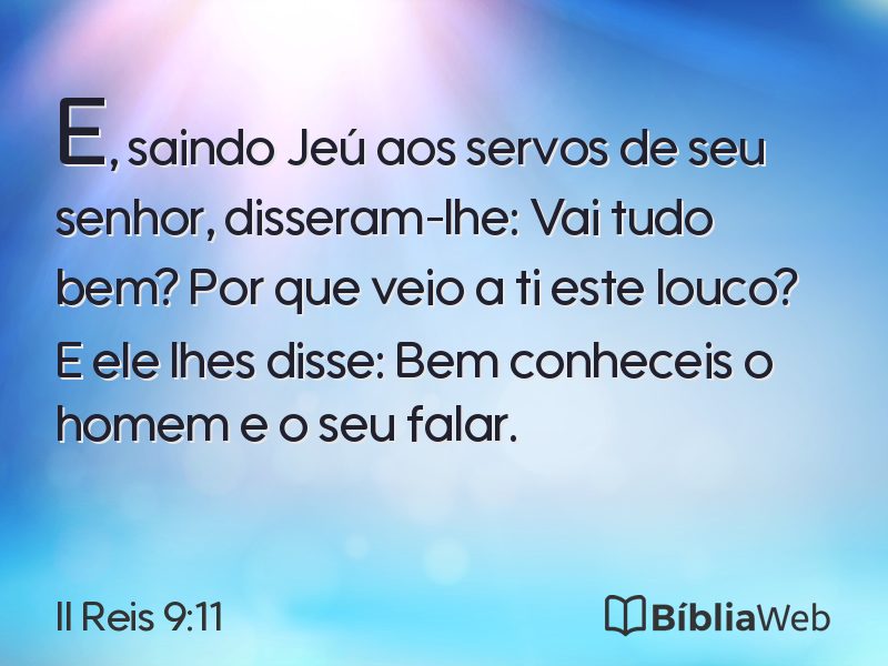 II Reis 9:11 em imagem para compartilhar