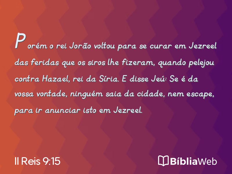 II Reis 9:15 em imagem para compartilhar