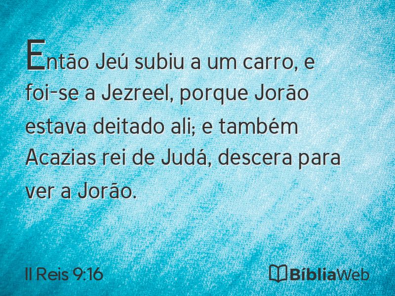 II Reis 9:16 em imagem para compartilhar
