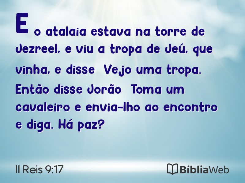 II Reis 9:17 em imagem para compartilhar