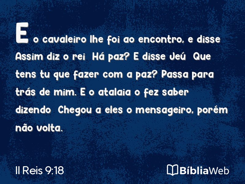 II Reis 9:18 em imagem para compartilhar
