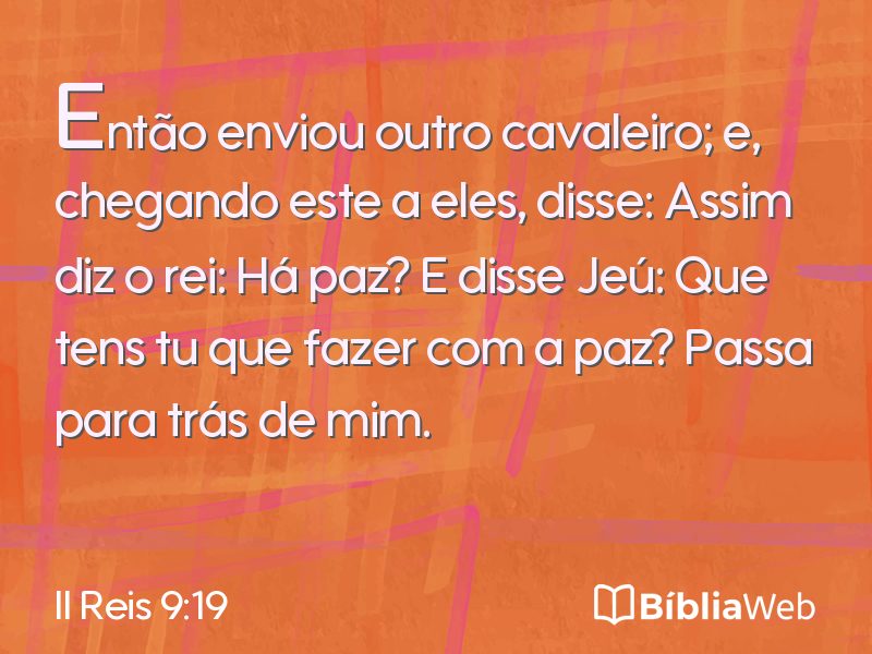 II Reis 9:19 em imagem para compartilhar