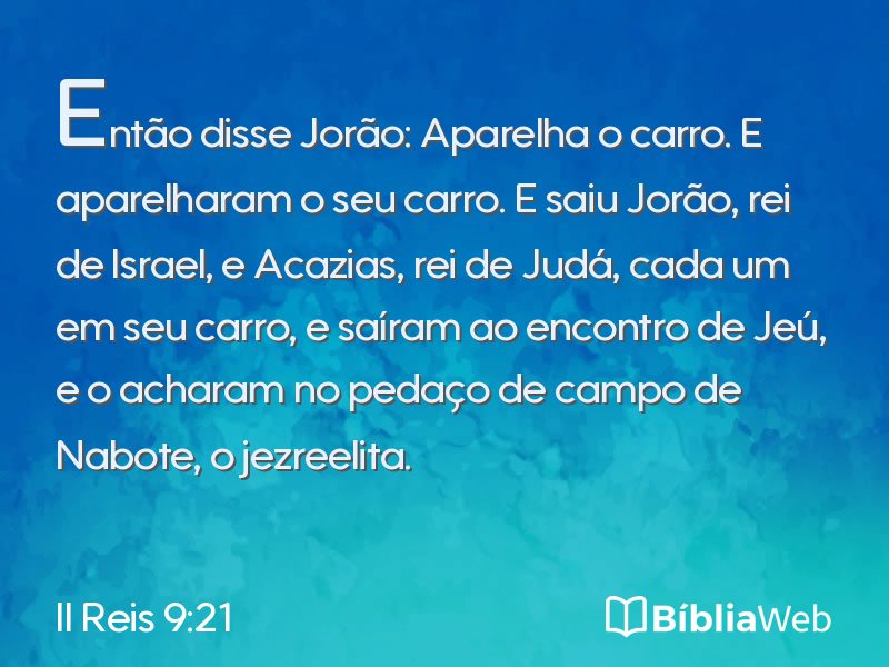 II Reis 9:21 em imagem para compartilhar