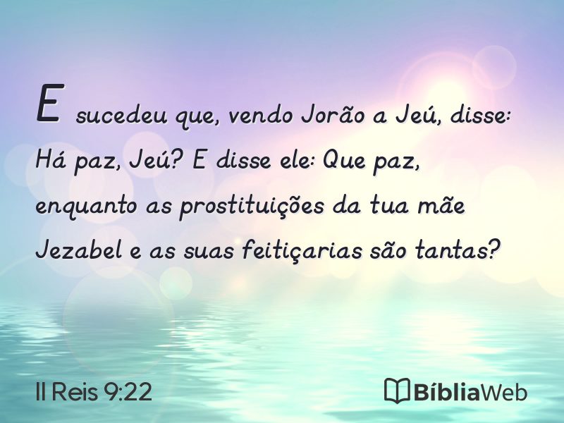 II Reis 9:22 em imagem para compartilhar