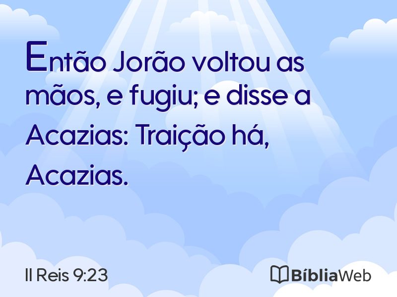 II Reis 9:23 em imagem para compartilhar
