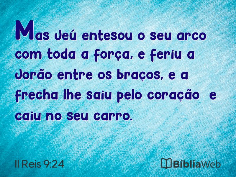 II Reis 9:24 em imagem para compartilhar