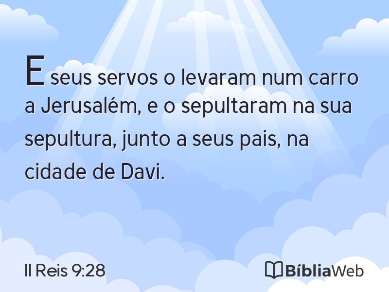 II Reis 9:28 em imagem para compartilhar