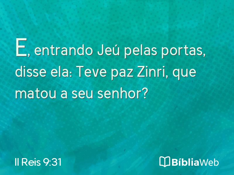 II Reis 9:31 em imagem para compartilhar