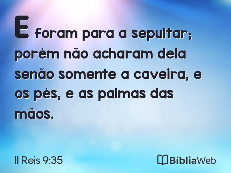 II Reis 9:35 em imagem para compartilhar
