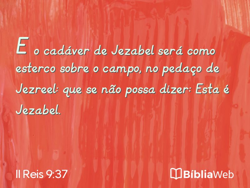 II Reis 9:37 em imagem para compartilhar