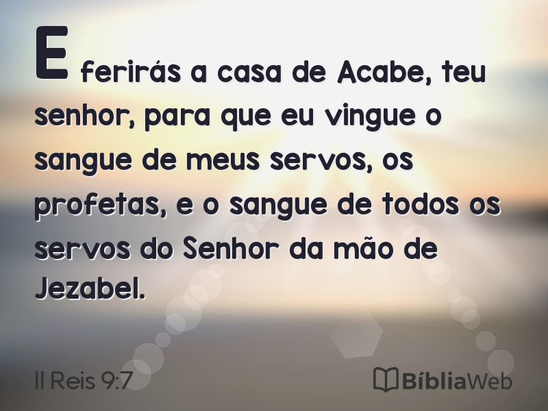 II Reis 9:7 em imagem para compartilhar