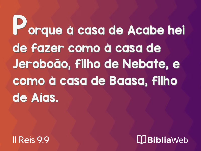 II Reis 9:9 em imagem para compartilhar
