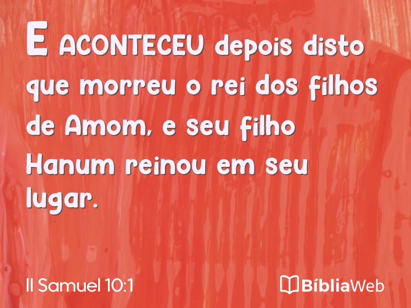 II Samuel 10:1 em imagem para compartilhar