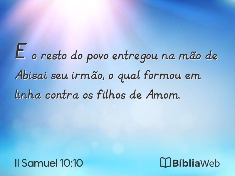 II Samuel 10:10 em imagem para compartilhar
