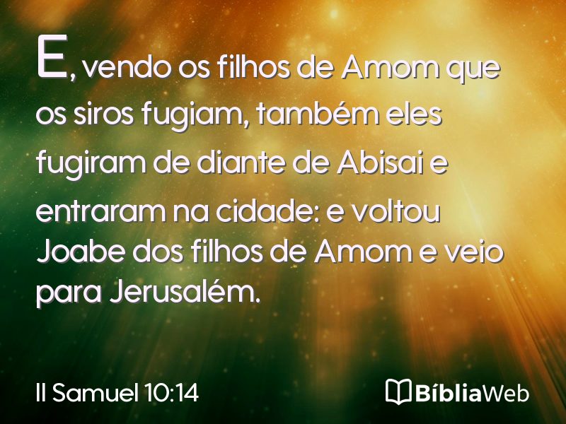 II Samuel 10:14 em imagem para compartilhar