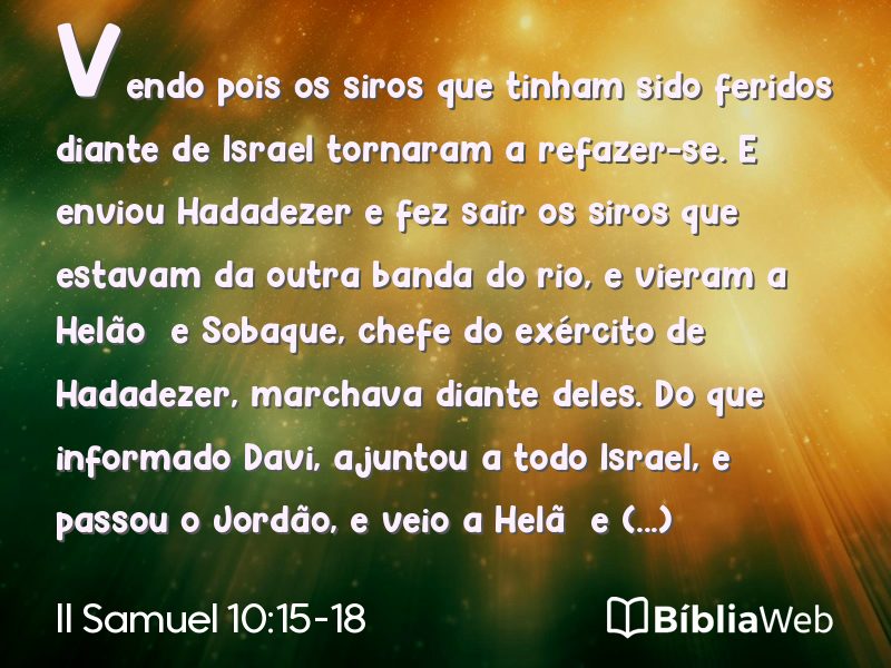 II Samuel 10:15-18 em imagem para compartilhar
