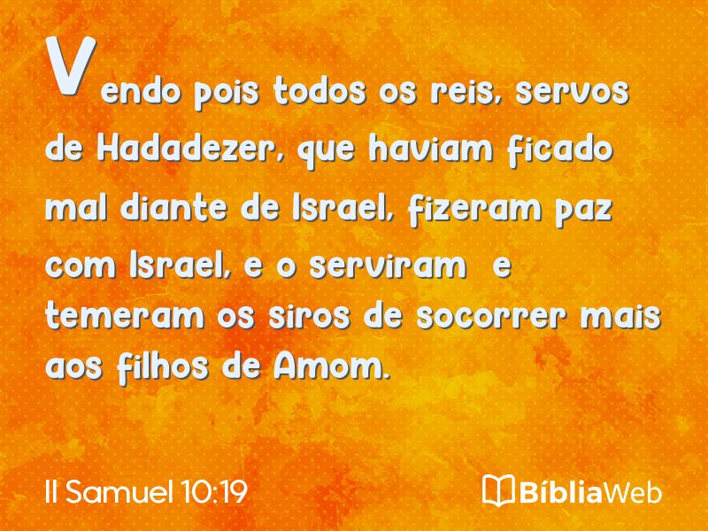 II Samuel 10:19 em imagem para compartilhar