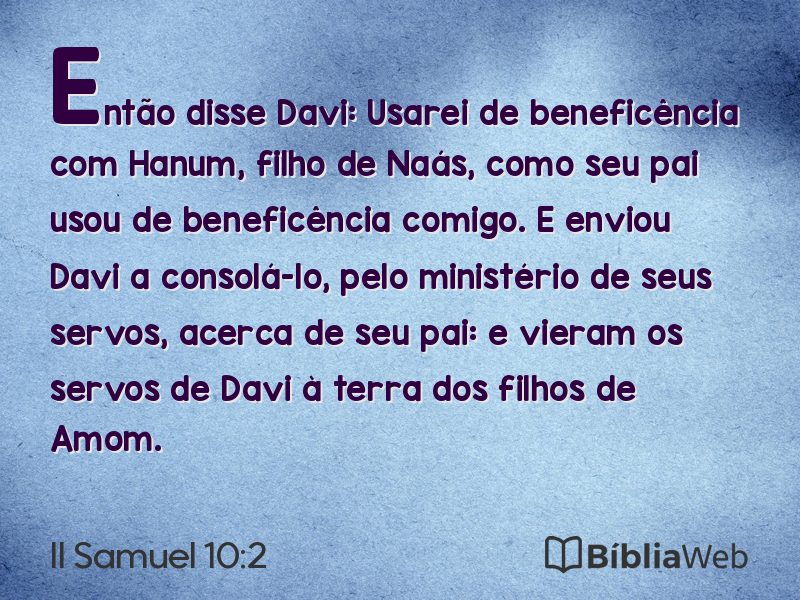 II Samuel 10:2 em imagem para compartilhar