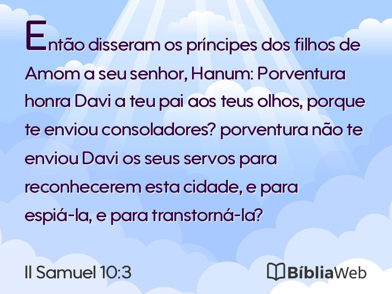II Samuel 10:3 em imagem para compartilhar