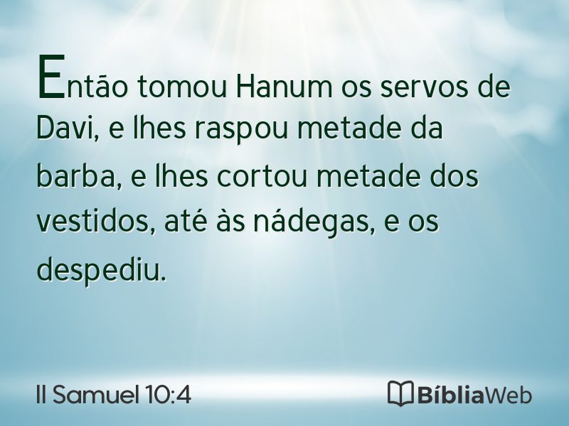 II Samuel 10:4 em imagem para compartilhar
