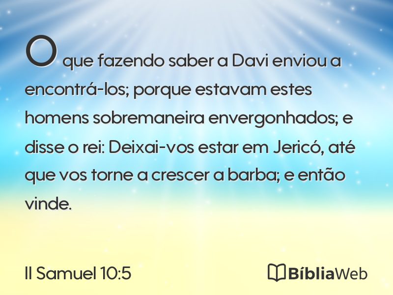 II Samuel 10:5 em imagem para compartilhar