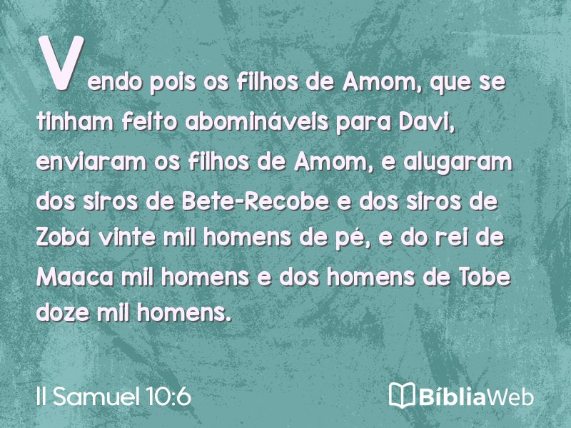 II Samuel 10:6 em imagem para compartilhar