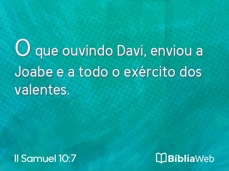 II Samuel 10:7 em imagem para compartilhar