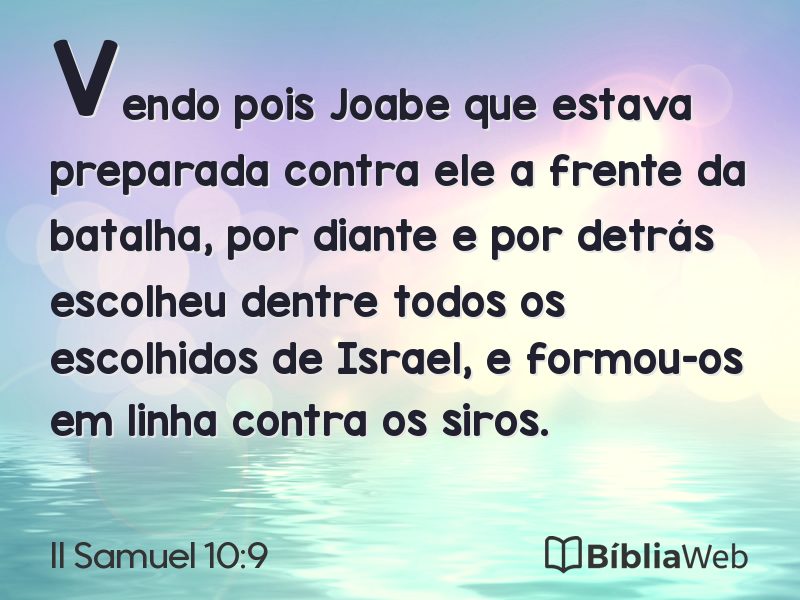 II Samuel 10:9 em imagem para compartilhar