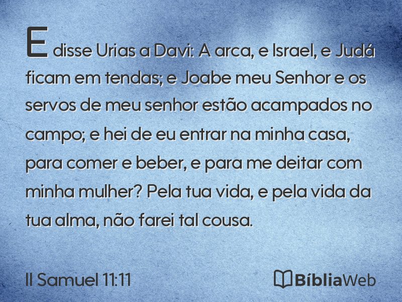 II Samuel 11:11 em imagem para compartilhar