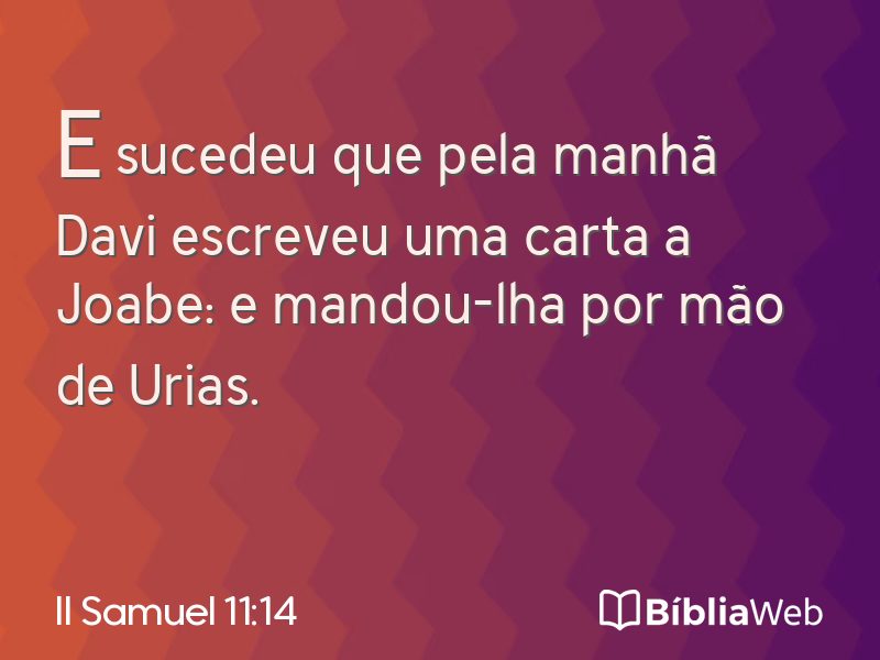II Samuel 11:14 em imagem para compartilhar