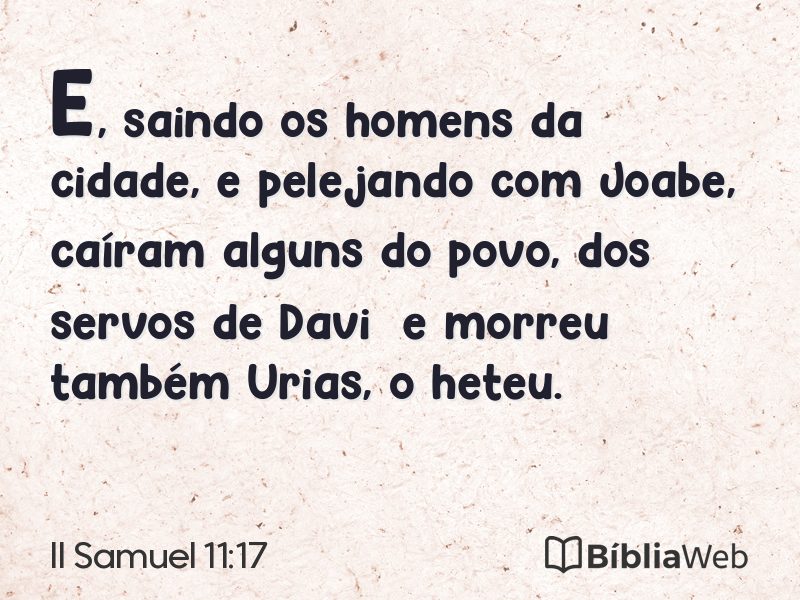 II Samuel 11:17 em imagem para compartilhar