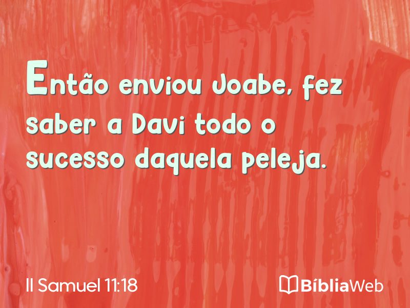 II Samuel 11:18 em imagem para compartilhar
