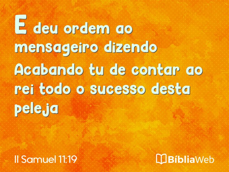 II Samuel 11:19 em imagem para compartilhar