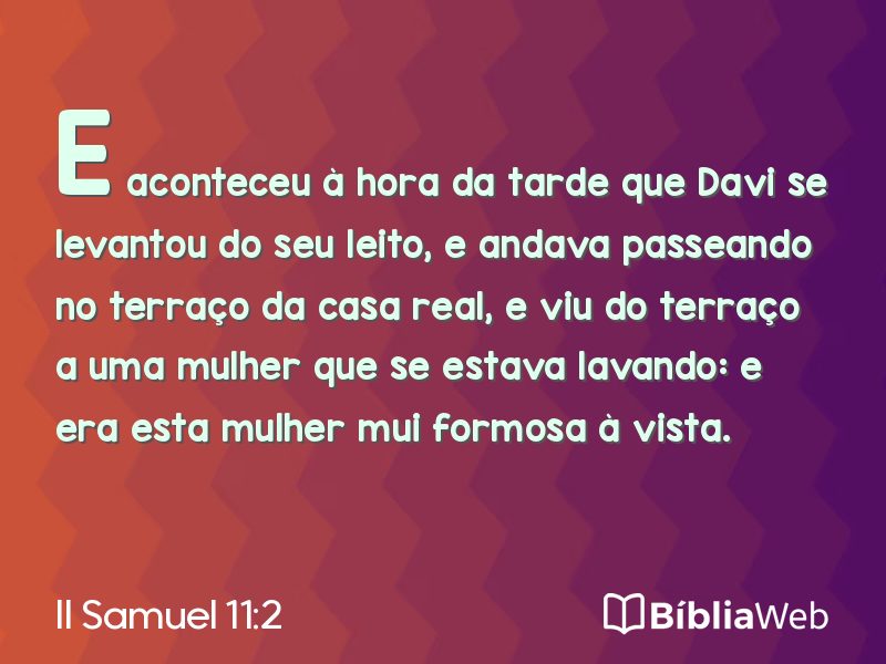 II Samuel 11:2 em imagem para compartilhar