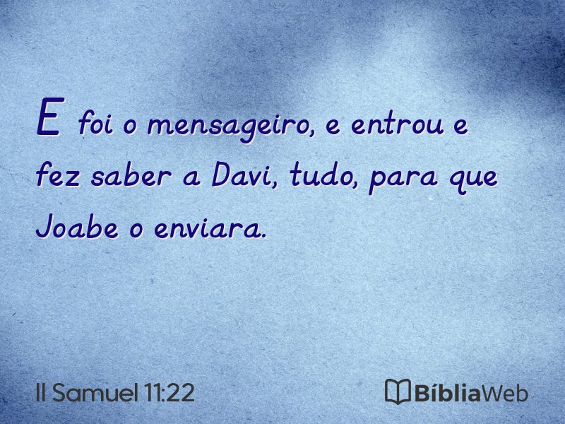 II Samuel 11:22 em imagem para compartilhar