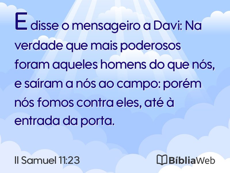 II Samuel 11:23 em imagem para compartilhar